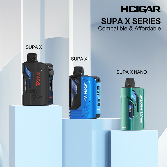 HCIGAR Prefilled Pod Kit SUPA X NANO - Replaceable & Adjustable Airflow 12000 Puffs 