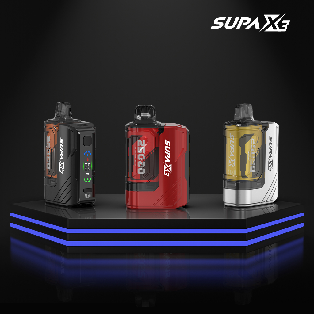 SUPA X3 - 25K Puffs Prefilled Pod -Variable Wattage- One Button Boost Mode- Refillable Pod Option