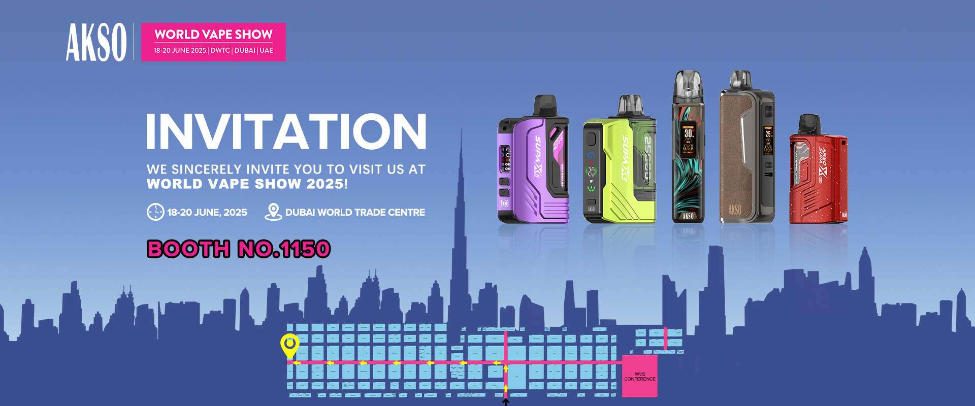 AKSO WORLD VAPE SHOW INVITATION Updated